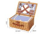 Natural Willow Wicker Picnic Basket Cheap Lunch Bags Outdoor Lunch Basket