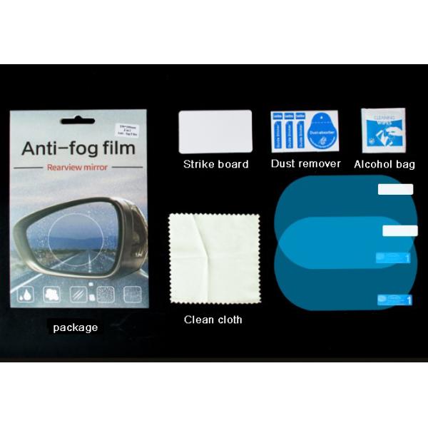 2 PCS In One Anti Rain Fog Rearview Mirror Film For Car Rear View Mirror Clear Waterproof Screen Protector