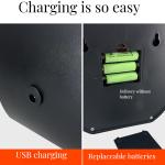 Crystal Cements LED Wall Lamp Battery Touch Flame Fireplace Light for Indoor