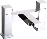 Chrome Finish Brass Basin Mixer Faucet With Contemporary Design T8594