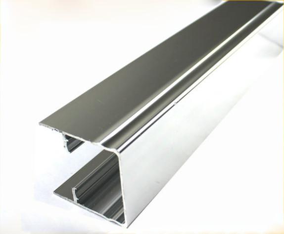 Mechanically Polished Aluminium Profile , Strangle Shape , Silver , Shine