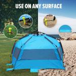 3 Person 75''X51'' Pop Up Open Picnic Tent With Vent Windows