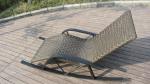 Luxury Hotel / Home Patio Resin Wicker Rocking Chair , Waterproof