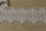 100%Polyester water soluble Double edges scallop crown pattern Embroidery Lace