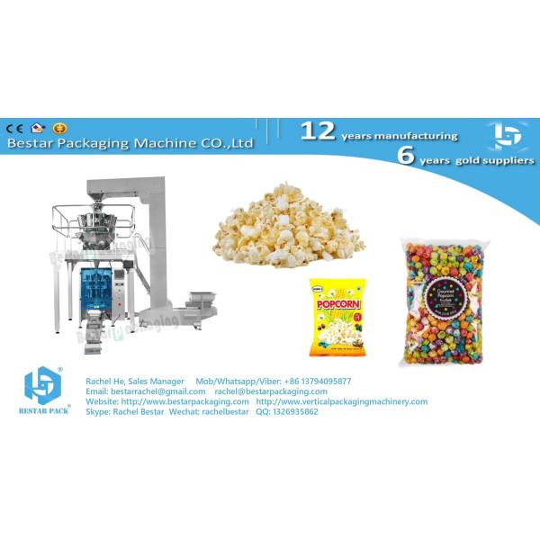 Wholesale Popcorn snack automatic packaging machine full set stainless steel frame from china suppliers