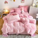 NO Customization Required Morden Luxury Jade Pink Shaggy Warm Mink Velvet