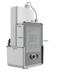 Wholesale Temperature Alarm AI Doorbell Wall Mounted Infrared Thermometer from china suppliers