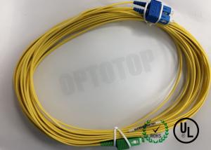 Wholesale Duplex Yellow Fiber Optic Patch Cord Single Mode FC / UPC - FC / APC 20 Mm from china suppliers