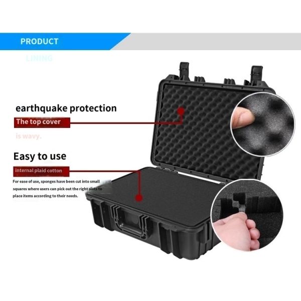 Customizable Lightweight Portable Tool Box with Reinforced Latch System for Convenient Use