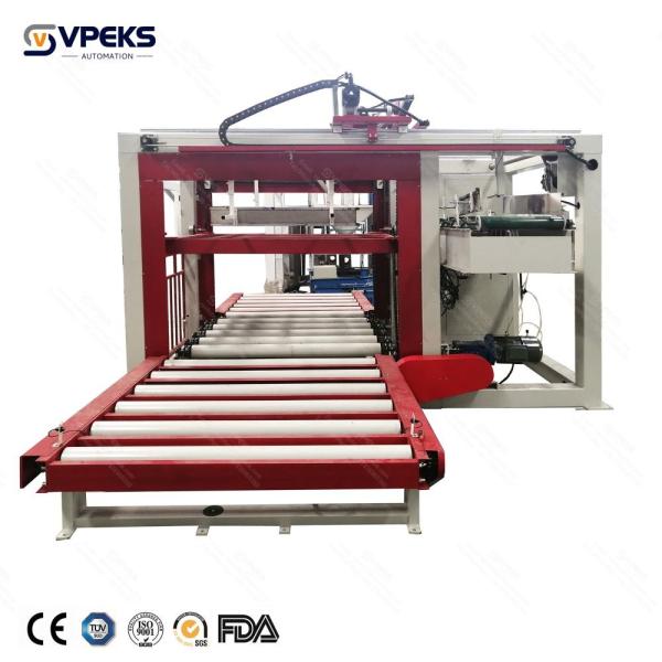 1300-1500mm Final Pallet Height High Level Palletizer For Dry Powder Mortar Packaging
