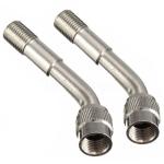 Silver Universal 135 Degree Metal Tyre Valve Stem Adapter Easy Maintenance