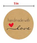 Silk Screen Printing Kraft Paper Self Adhesive Sticky Labels
