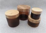 Amber Plastic Cosmetic Jars Environmentally Friendly Customized Size
