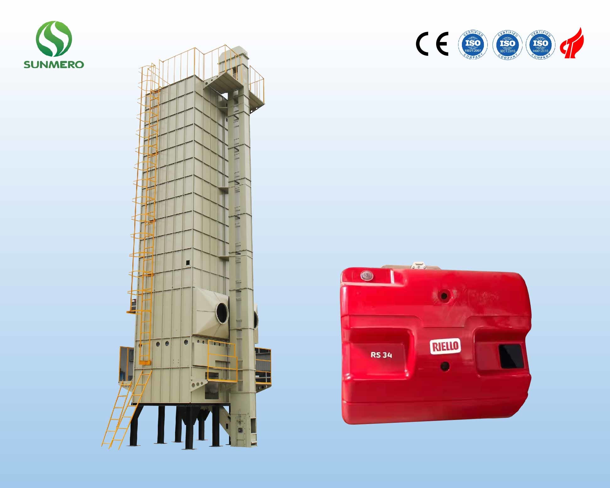 20T Circulating Paddy Rice Dryer , Rice Husk Dryer For Wheat Maize Corn Paddy