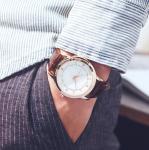 RHOS PU Leather 3ATM Alloy Quartz Watch For Ladies