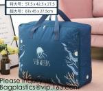 Household 100% Polyester Quilt Storage Bag Travelling Bag With Zipper For