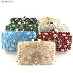 Messenger Luxury Rhinestone Women Shoulder Clutch Bag with Diamond Pearls Beads