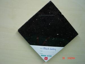 Wholesale Black Galaxy Granite Slab Tiles Polished Honed For Indoor Outdoor Wall Stairs Floor from china suppliers