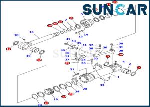 Wholesale 707-99-56200 7079956200 Bottom Dump Cylinder Service Kit Fits Model PC750-6 Komatsu Repair Kit from china suppliers