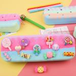 DIY Silicone Pencil Pen Case Big Cute Pencil Pouch For Boys Girls Christmas