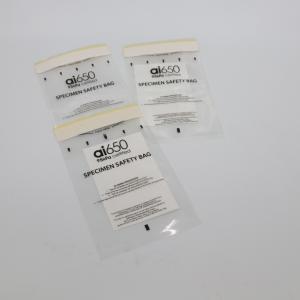 Wholesale Custom Printed Plastic Zip Self Lock Medical Specimen Biohazard Bag Transparent from china suppliers