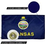 Water Resistant State Of Kansas Flag 3 X 5ft Outdoor Heavy Duty Dupont Nylon US