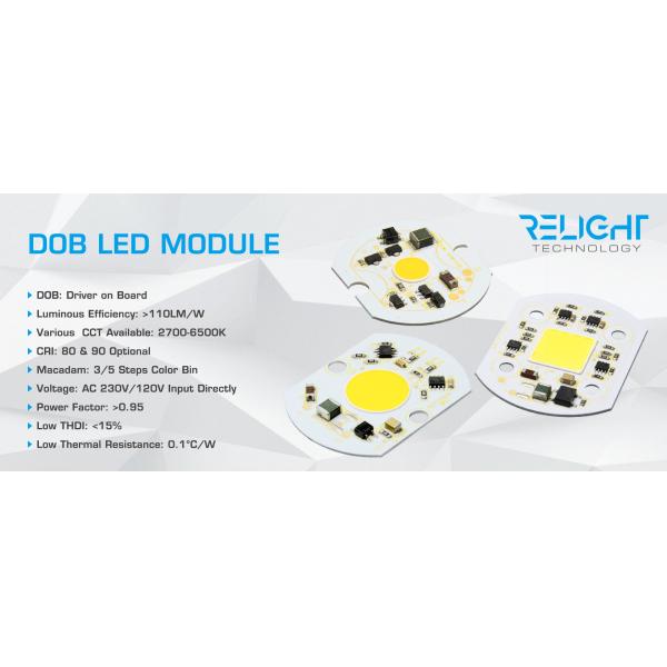 Rectangle Bridgelux 120V 20W AC SMD LED Module 1000lm 42*57MM Customized Specialised