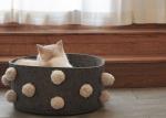 23*45 Cm Wool Cat House , Safety Felted Wool Cat Bed With Mattress