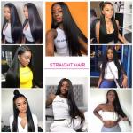 13x4 Transparent Lace Front Wig Bone Straight Human Hair Wig PrePlucked