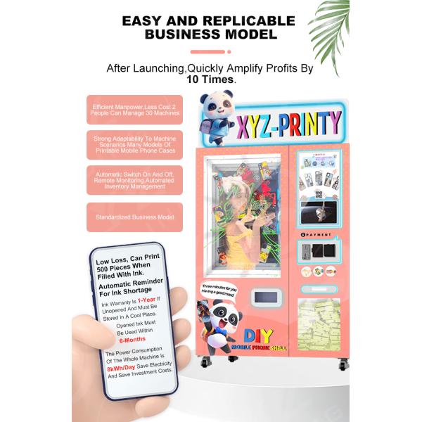 Custom Phone Case Automatic Printer Vending Machine Self-service Phone Case Vending Machine With Credit Card Payment System