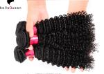 No Mix No Tangle Peruvian Human Hair Kinky Curly Wave Hiar Weft For Ladies