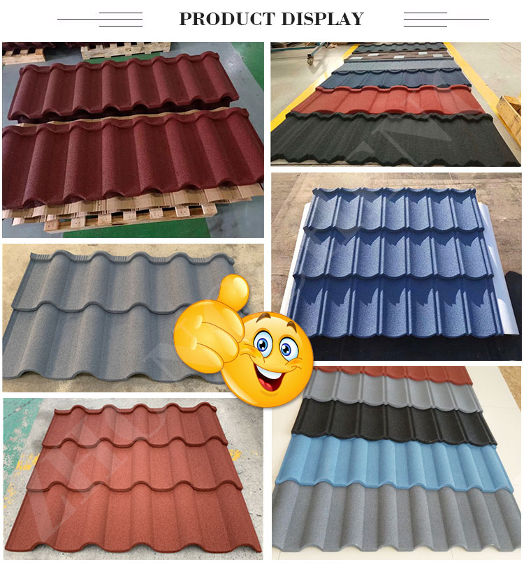 Stone Coated Step Tile Roofing Sheet with Galvanized Steel Material in Customized Colors