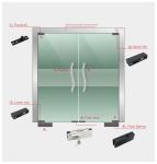 Stainless Steel Pull Handle for Hotel Office Apartment Doors Windows 200*200*19