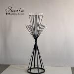 New design slinky black metal flower stands for event party decor