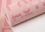 Eco- Friendly Non Woven Wallpaper With English Letters , Pink And White
