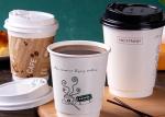 Disposable paper coffee cups with lids branded takeaway coffee cups container
