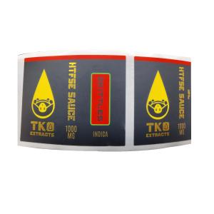 Wholesale RoHS 70mm Width Gold Foil Custom Stickers For 10ml Dropper Bottle from china suppliers