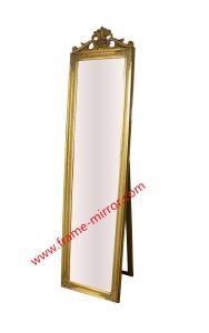 Wholesale wood carved standing mirror from china suppliers