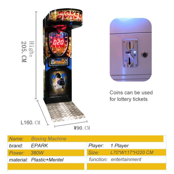 Cola Redemption Game Machine Sports Playing Hit Target Arcade Game Boxing Punch Machine