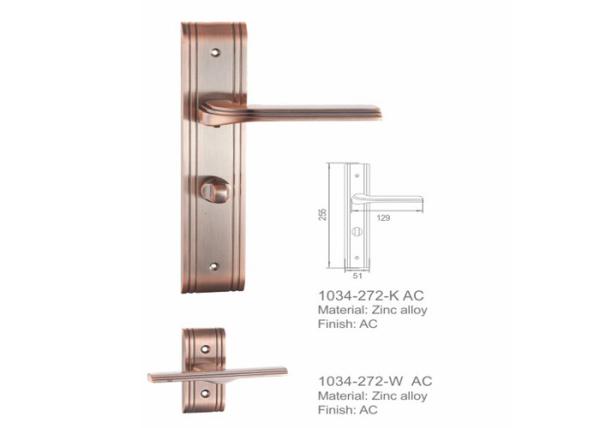Egypt Revolve Zinc Alloy Door Handle 85mm Customized Key Shape Modern Design