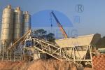 Commercial Mobile Concrete Mixing Plant , 750L YHZS35 Concrete Batching Plant