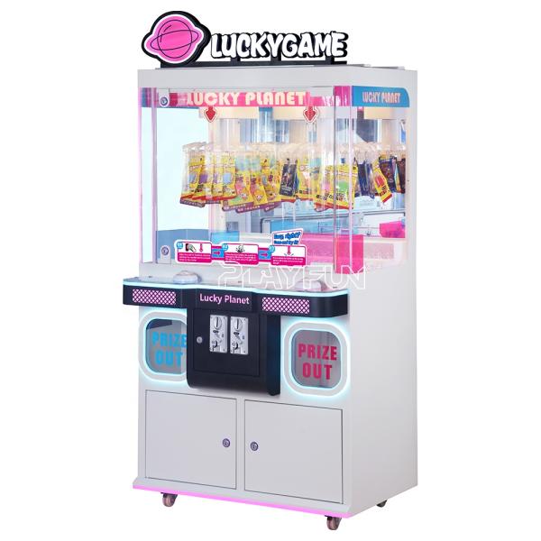 Playfun High Quality Coin Operated Probability Controllable Lucky Planet Clip Prize Clamp Snacks Gift Vending Game Machine