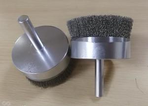 Wholesale Spindle Stem Mounted Crimped Wire Cup Brush For Drill 75mm Diameter 20mm Shank from china suppliers