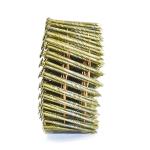 2.5x60mm Pallet Coil Nails Twisted Screw Shank Diamond Point Yellow Coated