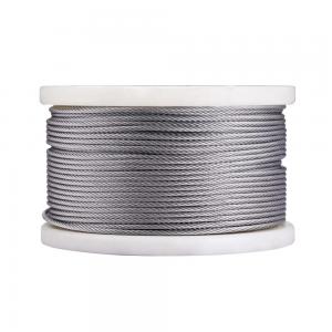 Wholesale Non-Alloy T316 Stainless Steel 1/4 Aircraft Deck Railing Cable 7x19 250FT Wire Rope from china suppliers