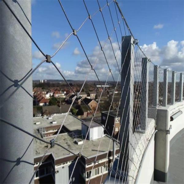 304 316 Ferrules Flexible Stainless Steel Wire Rope Mesh Fence Netting For