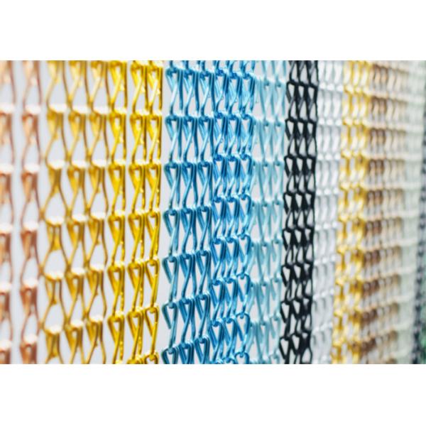 Decorative Architectural 12mm Anodized Metal Chain Link Curtain 1mX2m