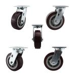 Ball Bearing 6" Polyurethane Industrial Wheelssurface Galvanized Surface