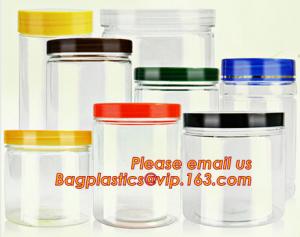 Wholesale Clear Round Shape Plastic Clear Box /Plastic Clear Cylinder Packaging In China Empty Seal Jars Glass Bottle from china suppliers