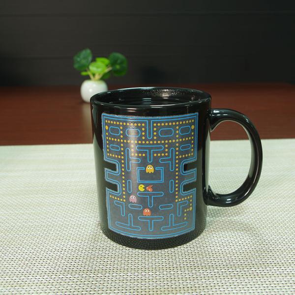 Black Pacman Color Changing Mug 11oz Ceramic Mug For Children